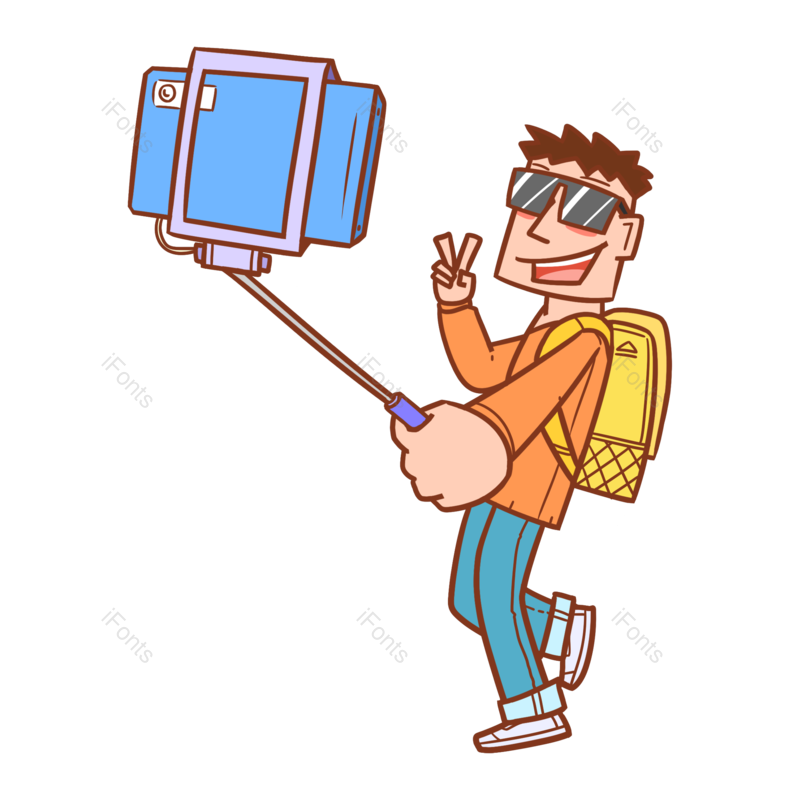 卡通图片,度假元素,旅行PNG,旅行人物免抠素材